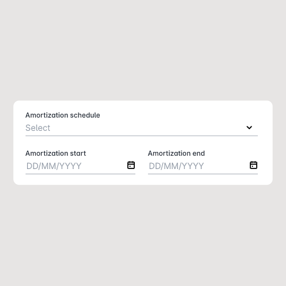 Amortizations syncing with ERPs - Payhawk pulling amortization schedules/methods directly from ERPs, so users can select them in the Payhawk platform when choosing how to defer an expense.